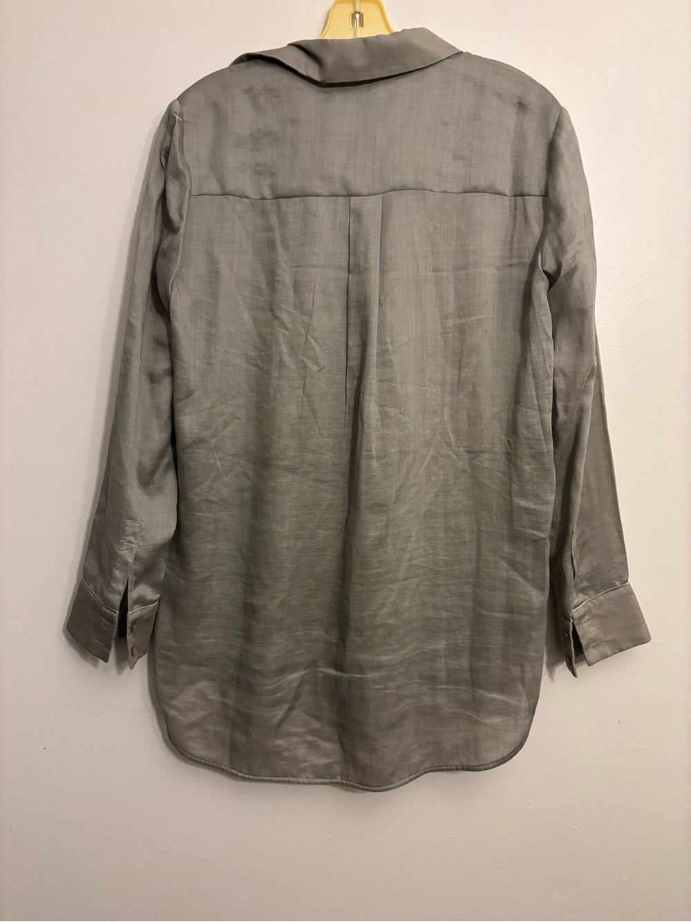 Lafayette 148 New York Taupe Silk Blouse - Picture 4 of 5